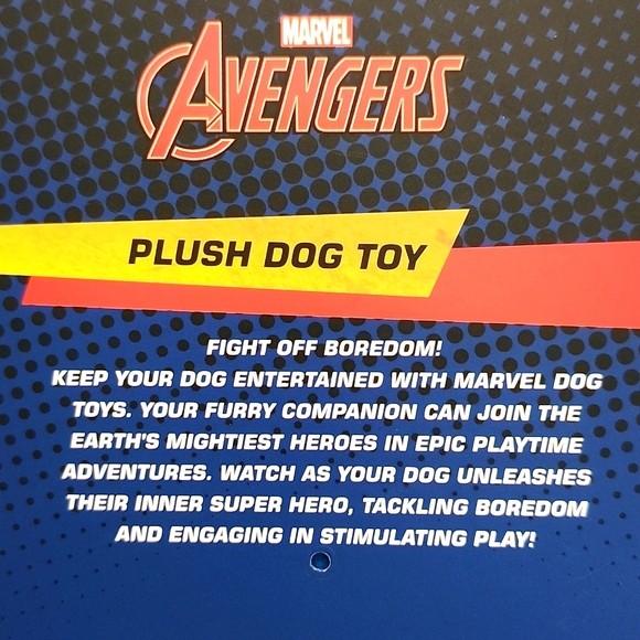 Brand New MARVEL AVENGERS PLUSH Dog Toy - Picture 3 of 4